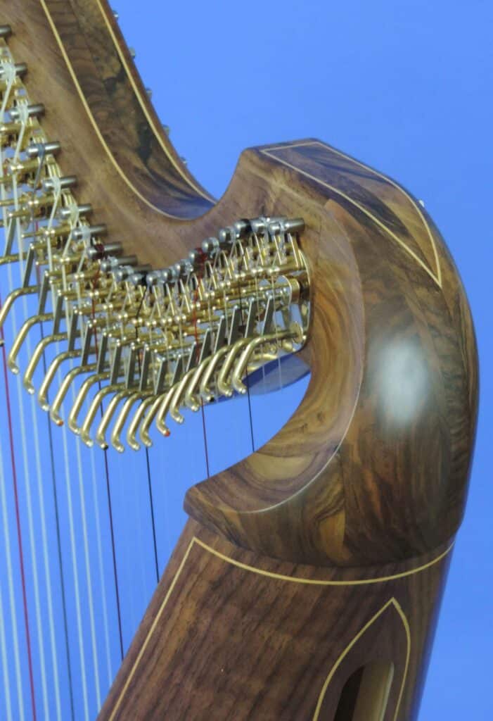 English Walnut Harp with Norris Pro Levers